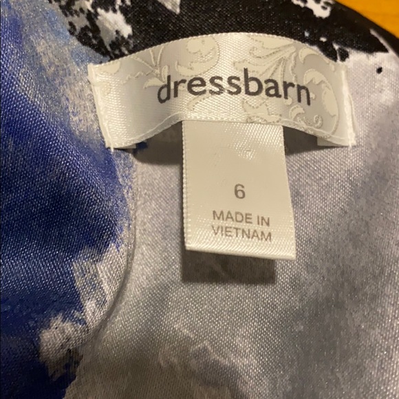Dress Barn Size 6 Dress w/belted waist Blue Black - Picture 7 of 8